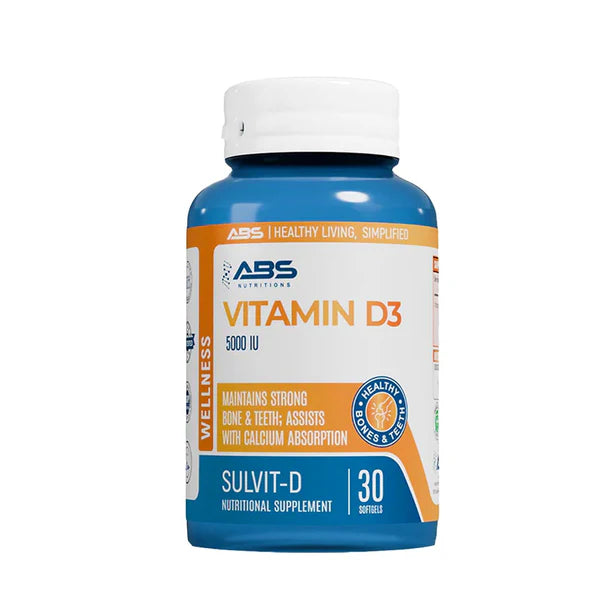 ABS Sulvit-D (Vitamin D3 5000 IU), 30 Ct