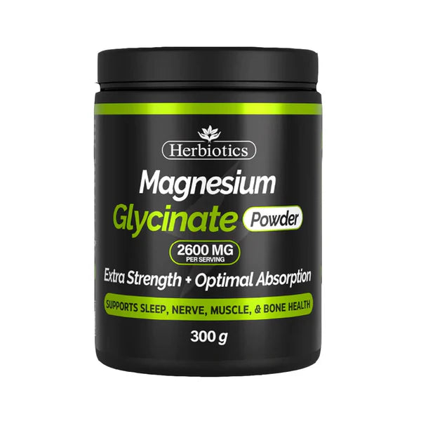 Herbiotics Magnesium Glycinate Powder 2600mg, 300g
