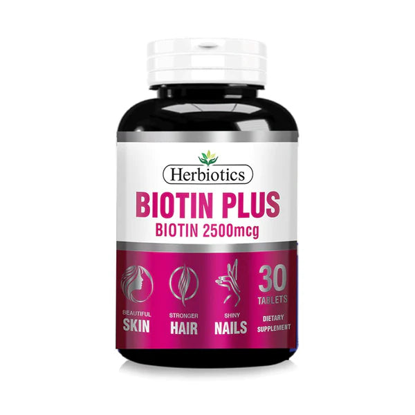 Herbiotics Biotin Plus 2500mcg, 30 Ct