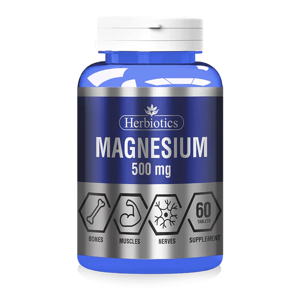 Herbiotics Magnesium 500mg, 60 Ct