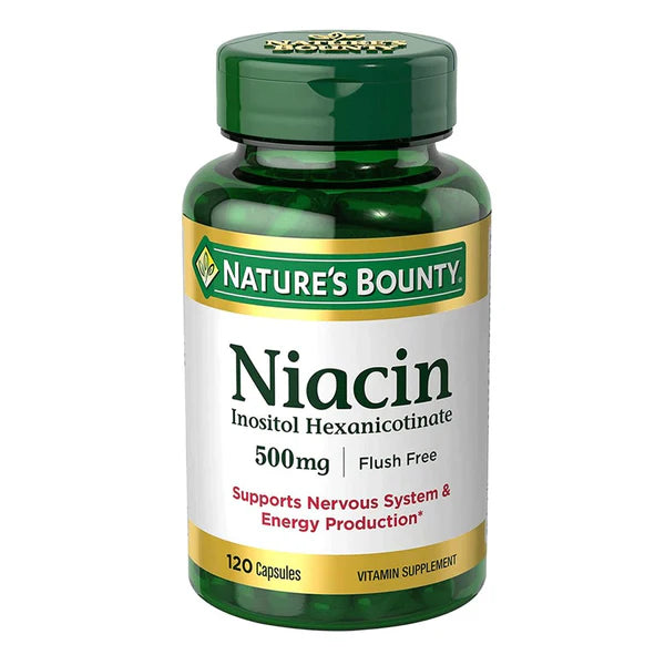 Nature's Bounty Flush Free Niacin 500mg, 120 Ct